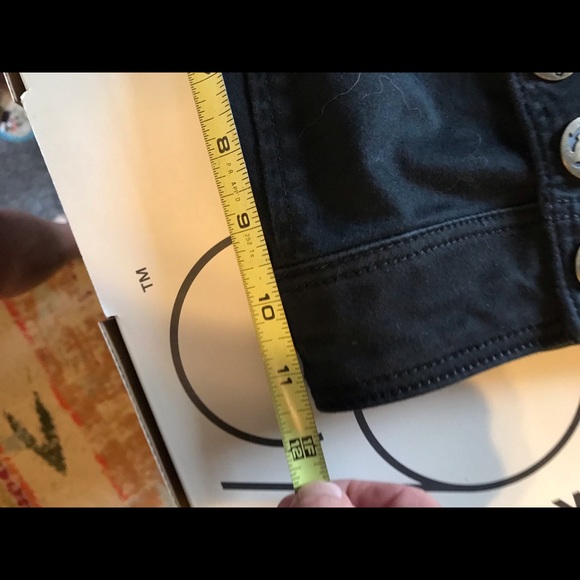 Express button front Black stretch sailor shorts size00 - Picture 5 of 6